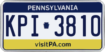 PA license plate KPI3810