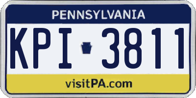 PA license plate KPI3811