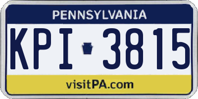 PA license plate KPI3815