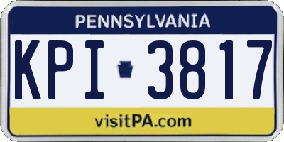 PA license plate KPI3817