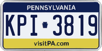 PA license plate KPI3819