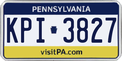 PA license plate KPI3827