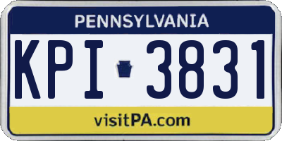 PA license plate KPI3831