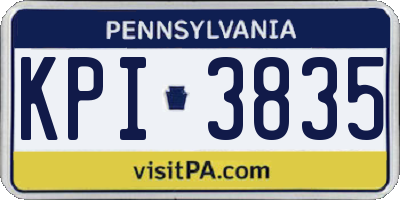 PA license plate KPI3835