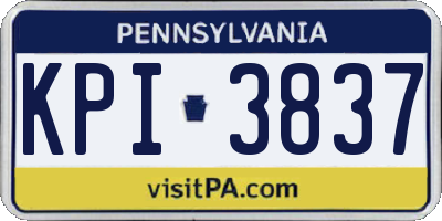 PA license plate KPI3837