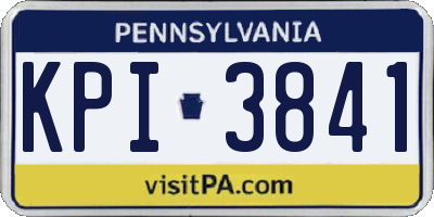 PA license plate KPI3841