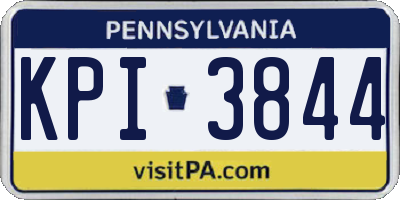 PA license plate KPI3844