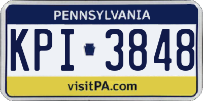 PA license plate KPI3848