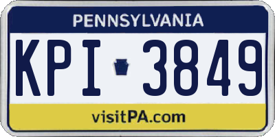 PA license plate KPI3849
