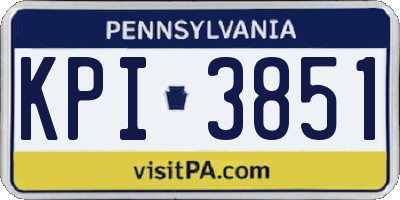 PA license plate KPI3851