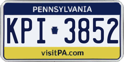 PA license plate KPI3852