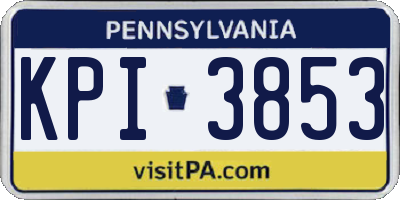 PA license plate KPI3853