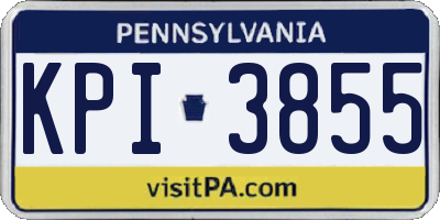 PA license plate KPI3855