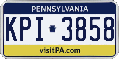 PA license plate KPI3858