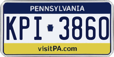 PA license plate KPI3860