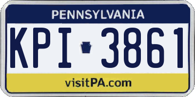 PA license plate KPI3861