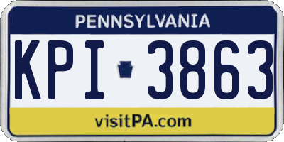 PA license plate KPI3863