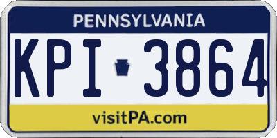 PA license plate KPI3864