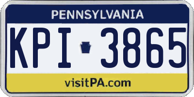 PA license plate KPI3865