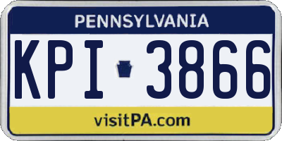 PA license plate KPI3866