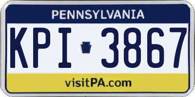 PA license plate KPI3867