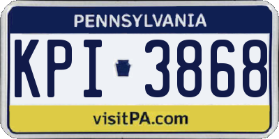 PA license plate KPI3868