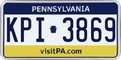 PA license plate KPI3869