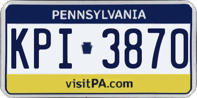 PA license plate KPI3870