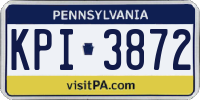 PA license plate KPI3872