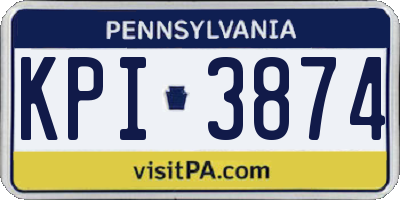 PA license plate KPI3874