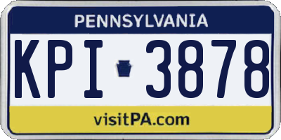 PA license plate KPI3878