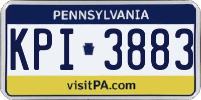 PA license plate KPI3883