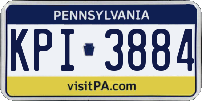 PA license plate KPI3884