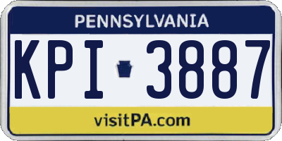 PA license plate KPI3887