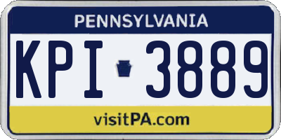 PA license plate KPI3889