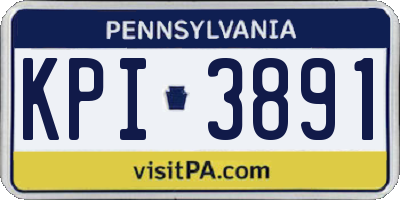 PA license plate KPI3891