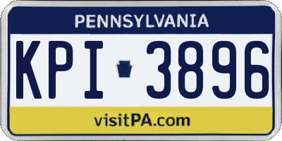 PA license plate KPI3896