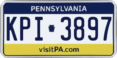 PA license plate KPI3897