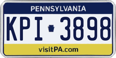 PA license plate KPI3898