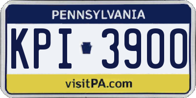 PA license plate KPI3900