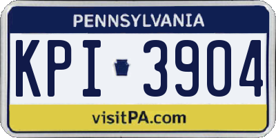 PA license plate KPI3904