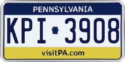 PA license plate KPI3908