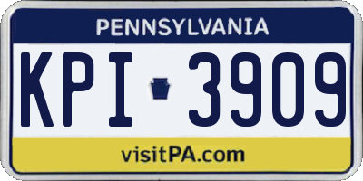 PA license plate KPI3909