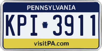 PA license plate KPI3911