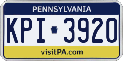 PA license plate KPI3920