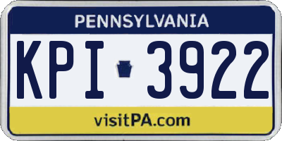 PA license plate KPI3922