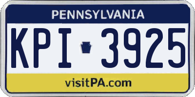 PA license plate KPI3925