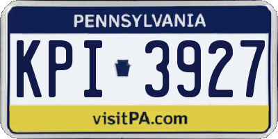 PA license plate KPI3927