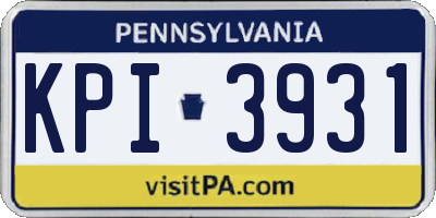 PA license plate KPI3931