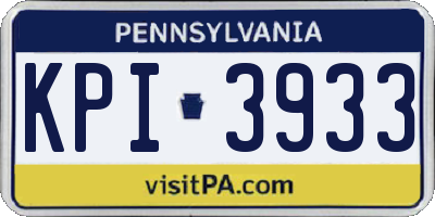 PA license plate KPI3933
